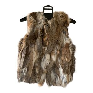 Multicolored Fur Vest, NWOT,  Saks Fur Salon, Like New